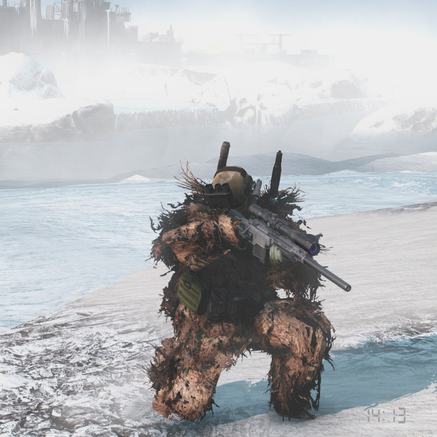 Jugador equipado en zona PvP 1PP del servidor DefconZ